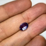 2.57 Ct Color Change Sapphire Gemstone – Purple, Heated, 7.5×9.5 mm