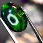 7.56 Ct Ethiopian Opal – Oval Cut Natural Loose Gemstone with Green & Red Play of Color