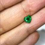 0.78 Ct Zambian Emerald – Heart Cut Vivid Green Natural Loose Gemstone