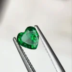 0.78 Ct Zambian Emerald – Heart Cut Vivid Green Natural Loose Gemstone