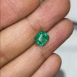 2.55 Ct Zambian Emerald – Square Octagon Cut Natural Loose Gemstone (8×7.5 mm)