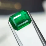 1.76 Ct Certified Panjshir Emerald – Octagon Cut Deep Green Natural Loose Gemstone