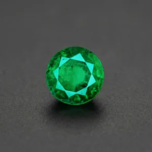 7.00 Ct Zambian Emerald – Round Cut 12 mm Natural Loose Gemstone