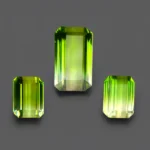 12.82carats octagon by color green tourmaline set