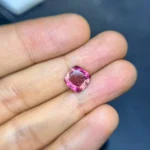 Natural Cushion Cut Pink Tourmaline from Afghanistan