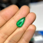 pear cut 6.5ct vivid green emerald