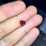Natural heart shaped pigeon blood ruby