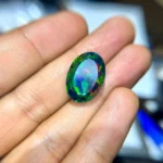 natural faceted black opal 9.69 carats Ethiopian