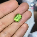 9.42ct natural rutile peridot cushion cut