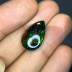 natural pear shaped Ethiopian black opal