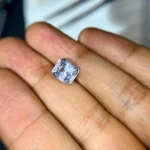 natural octagon 6.35 cts white Ceylon sapphire