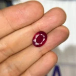 Natural Ruby (Lead Glass Filled) – 6 cts Oval 11x13 mm Treated Gemstone