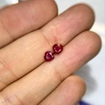1.41 Ct Burmese Ruby Pair – Heart Cut Pinkish Red No Heat Loose stones