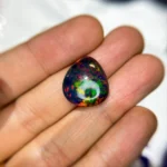 11.13 Ct Ethiopian Opal – Trillion Cut Natural Loose Gemstone with Play of Color