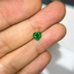 0.78 Ct Zambian Emerald – Heart Cut Vivid Green Natural Loose Gemstone