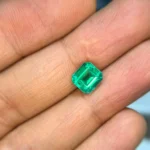2.55 Ct Zambian Emerald – Square Octagon Cut Natural Loose Gemstone (8×7.5 mm)