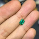 0.90 Ct Certified Zambian Emerald – Rectangular (octagon) Cut Loose Gemstone