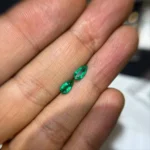 0.84 Ct Zambian Emerald Pair – Pear Cut Natural Loose Gemstones