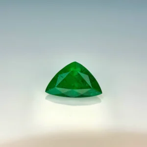 0.79 Ct Zambian Emerald – Trillion Cut Deep Green Natural Loose Gemstone
