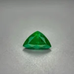 0.79 Ct Zambian Emerald – Trillion Cut Deep Green Natural Loose Gemstone