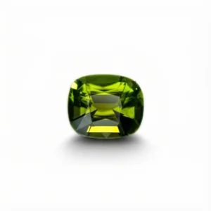 Elegant 4Ct cushion Cut tourmaline | yellowish green loose gemstone
