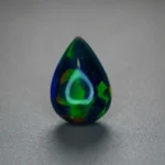 9.11 Ct Ethiopian Black Opal – Pear Shape Cabochon Natural Loose Gemstone