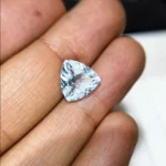 3.96 Ct Natural Aquamarine – Trillion Cut Loose Gemstone with Crystal Blue Color