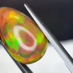 9.14 Ct Natural Black Opal – Pear Shape Cabochon Untreated Loose Gemstone