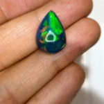 9.11 Ct Ethiopian Black Opal – Pear Shape Cabochon Natural Loose Gemstone