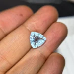3.96 Ct Natural Aquamarine – Trillion Cut Loose Gemstone with Crystal Blue Color