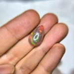 9.14 Ct Natural Black Opal – Pear Shape Cabochon Untreated Loose Gemstone