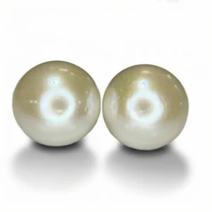 White Freshwater Pearl Pair – 13 mm Matched Pearls for Earrings