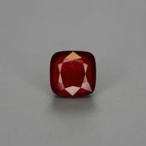 11.43 Carats Glass-Filled Ruby – 12x12 mm cushion Cut | Lead Glass Treated Ruby Gemstone