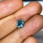 2.33 Ct Natural Cambodian Blue Zircon – Oval Cut Loose Gemstone