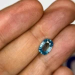 2.45 Ct Natural Cambodian Blue Zircon – Rectangular Cushion Cut Loose Gemstone