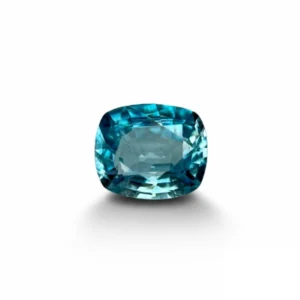 3.71 Ct Certified Blue Zircon – Cushion Cut Natural Loose Gemstone