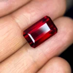 9 Ct Certified Red pyrope Garnet – Rectangular Cut Natural Loose Gemstone