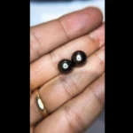 Tahitian South Sea Pearl Pair – 9.5–10 mm Gray Green Matched Pearls for Earrings