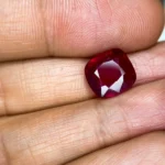 7.52 Carats Glass-Filled Ruby – 10.93x10.38 mm cushion Cut | Lead Glass Treated Ruby Gemstone