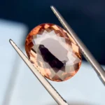7.49 Ct peach Pink Tourmaline – oval cut Loose Gemstone