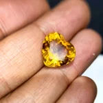 7.03 Ct Natural honey Yellow Citrine – heart shaped cut Loose Gemstone