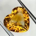 7.03 Ct Natural honey Yellow Citrine – heart shaped cut Loose Gemstone