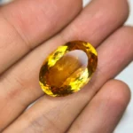 26.43 Ct Natural oval Yellow Citrine – Bright Golden Loose Gemstone