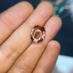 7.49 Ct peach Pink Tourmaline – oval cut Loose Gemstone